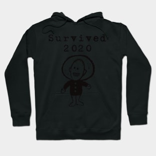 Survived corona 2020 on a t-shirt, card or pillow... Hoodie